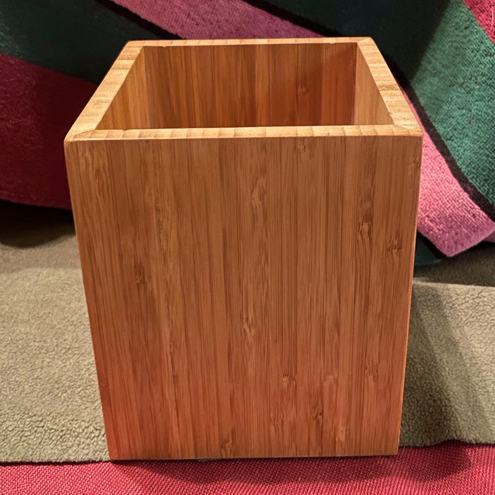 Hand Crafted Bamboo Kitchen Utensil Holder